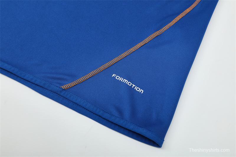 Retro 13/14 Real Madrid Color Blue Half Zipper Jacket