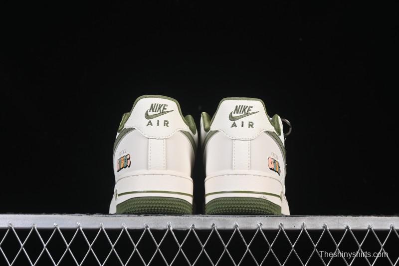 Nike Air Force 1'07 Low Gucci Collaboration Military Green Multi-Color Low-Top Casual Sneakers - XX3168-211