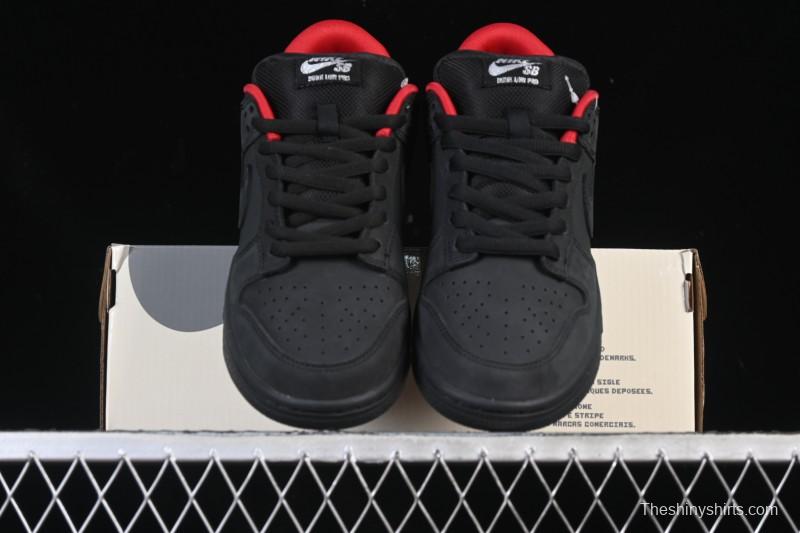 Nike Supreme x Nike SB Dunk Low Ocean Fog Limited Edition Black Warrior Low Top Casual Skate Shoes - HQ8487-001