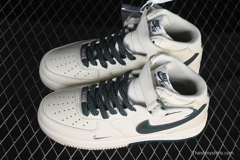 Nike Air Force 1'07 Mid Casual Shoes with Reflective Design and Full-Length Air Cushion - XL0236-235