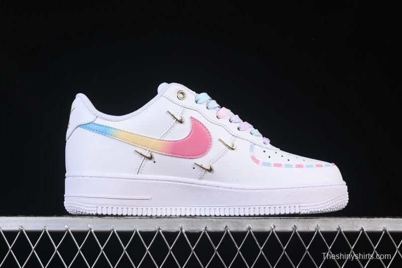 Nike Air Force 1'07 Low Four Hook Rainbow Cake Casual Sneakers - ZH0316-115