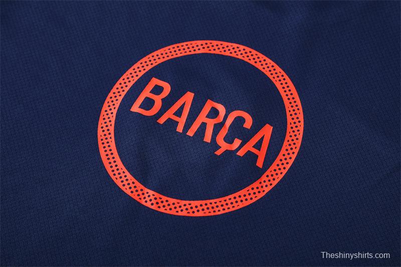 25/26 Barcelona Royal Blue T90 Short Sleeve Jersey+Shorts with XS