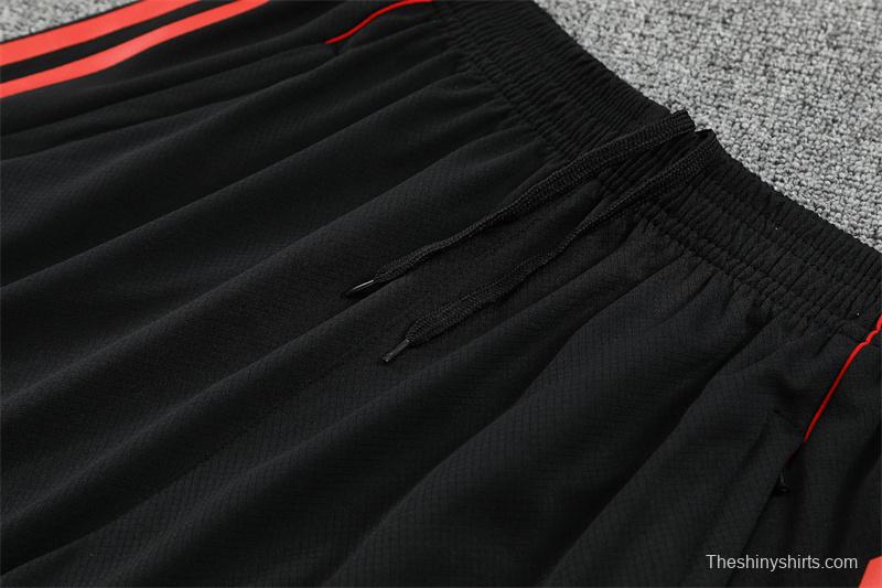 25/26 Manchester United Red Black Camouflage Short Sleeve Jersey+Shorts with XS