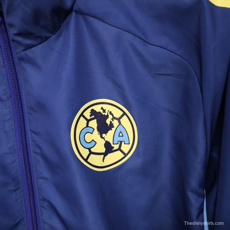 25/26 Club America Blue Windbreaker (with Inner Lining)