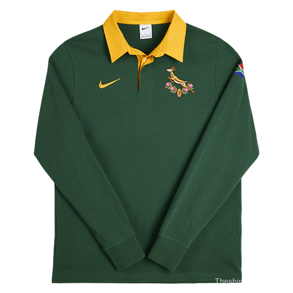 2026 South Africa Green Long Sleeve Polo Rugby Jersey