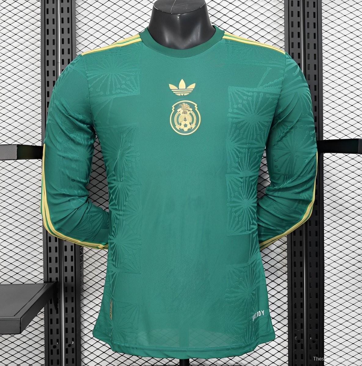 Player Version 2025 Mexico Gold Cup Green Long Sleeve Special Jersey