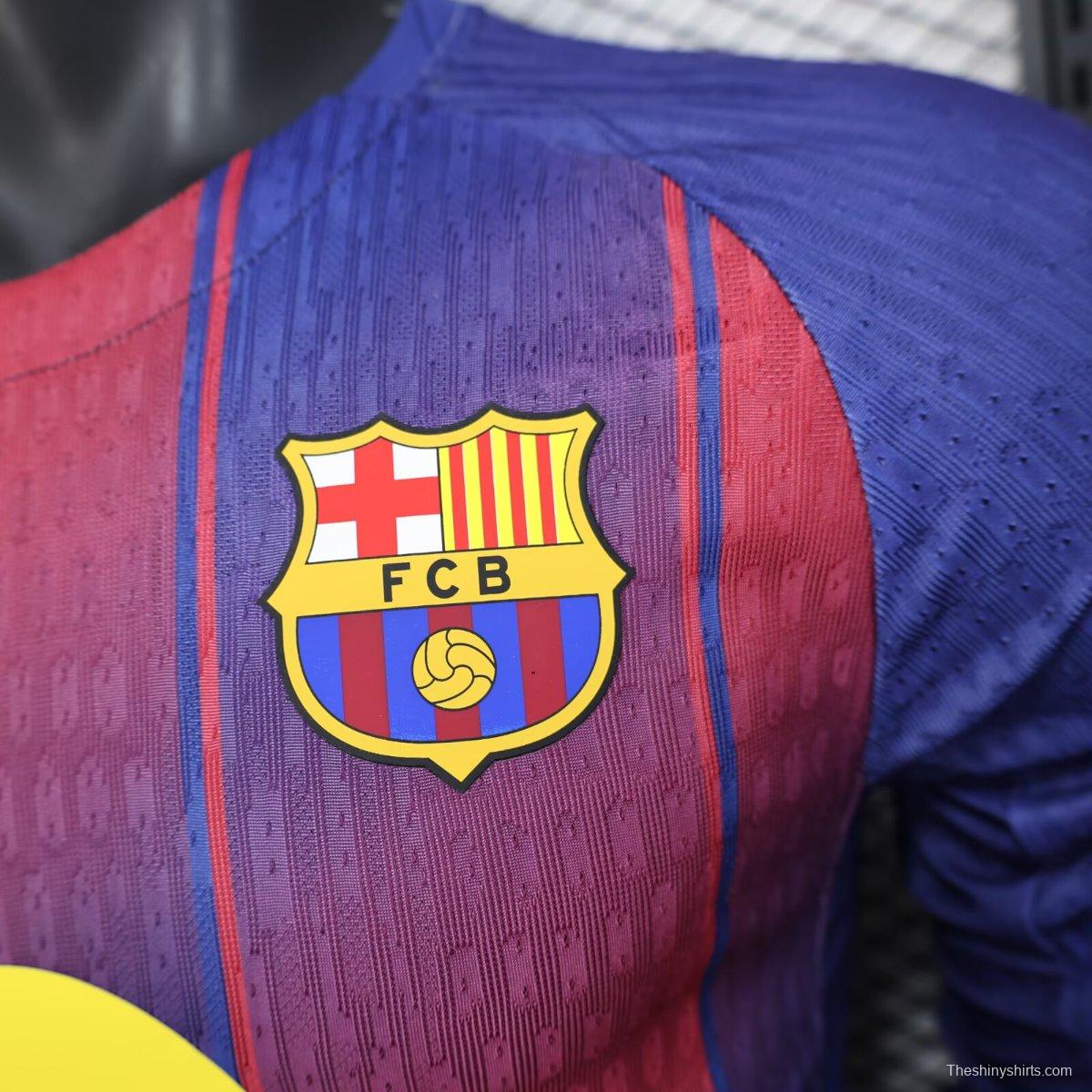 Player Version 25/26 Barcelona Home Long Sleeve Jersey