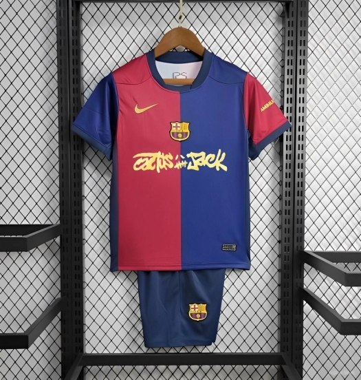 24/25 Kids Barcelona x Travis Scott Home Jersey