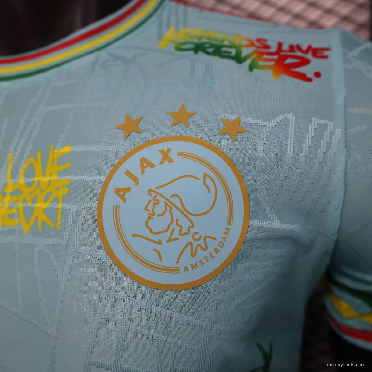 Player Version 25/26 Ajax Navy Skyblue with Bob Marley Tribute Jersey